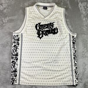Y2K 2008 Crusty Demons Jersey White Graphic Sleeveless Top Mens XL